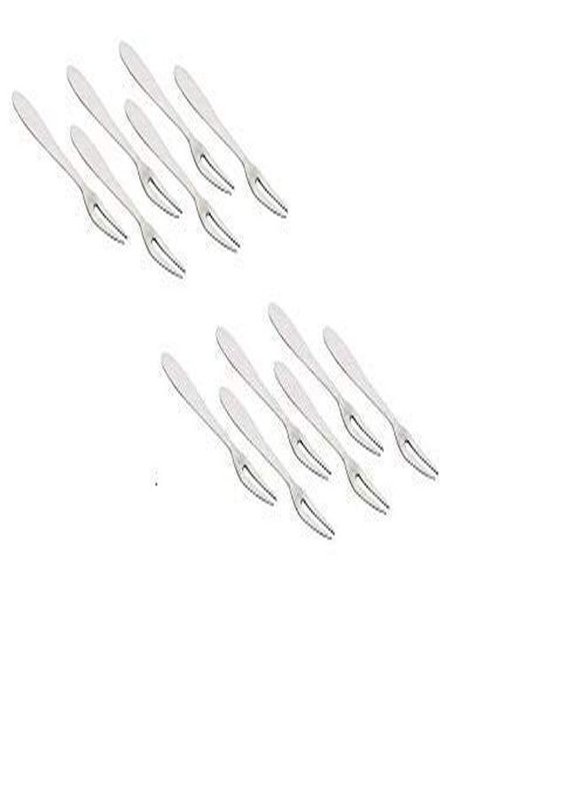 Appeasy Silver- Fruit Fork -12 Pcs/Stainless Steel - Image 1